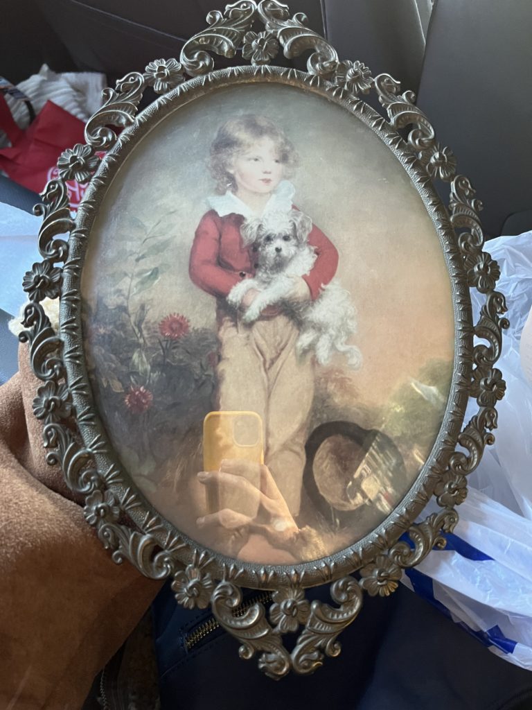 Boy with dog portrait