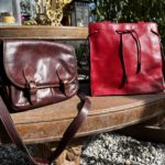 Cognac and red purse