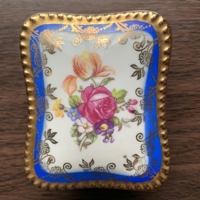 Floral German trinket box